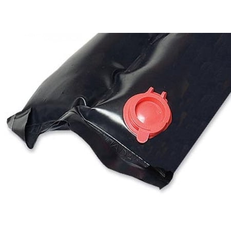 HPI 8' Commercial Style Heavy Duty 26 Gauge Double Chamber Water Bag - Black - 24 Pack