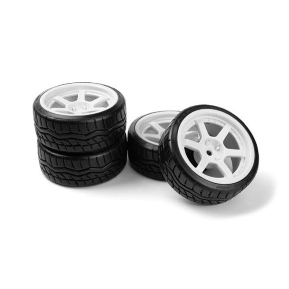 HPI Racing HPI160248 Falken Azenis Drift Tire & HRE C106 Wheel, White - 4 Piece