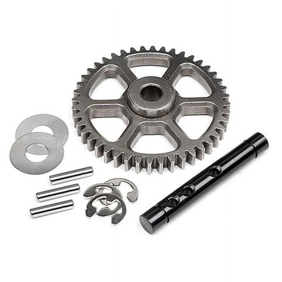 HPI Racing HPI100905 Idler Gear 44Tooth Shaft Set Savage Flux HP Spare Parts Set, Black