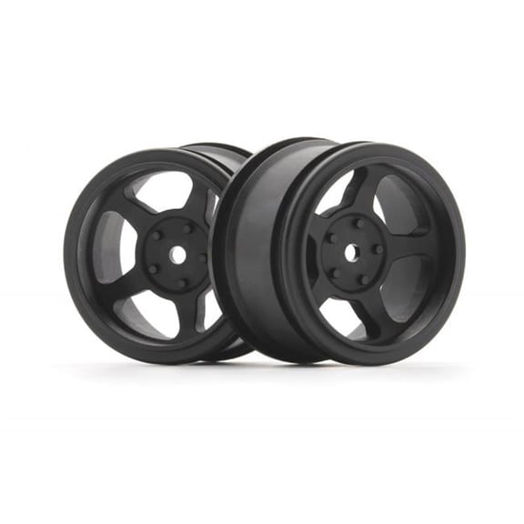 HPI Racing HPI160337 31 mm Vintage TA2 6 mm Offset Wheel, Black - 2 Piece