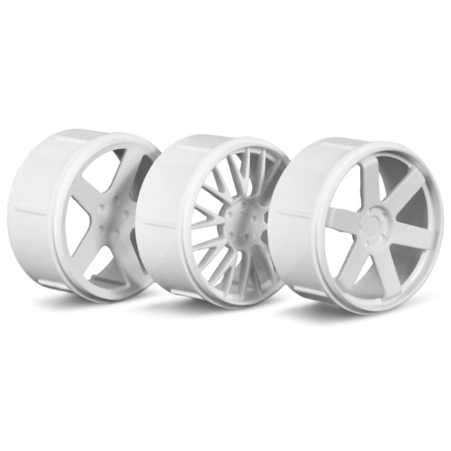 HPI Racing HPI73410 Wheel Set Micro RS4 - White - Walmart.com