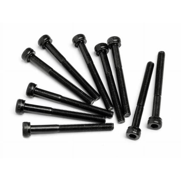 HPI Racing HPI86895 Cap Head Screw M3X30 Blitz E-Firestorm Spare Parts, Black - 10 Piece