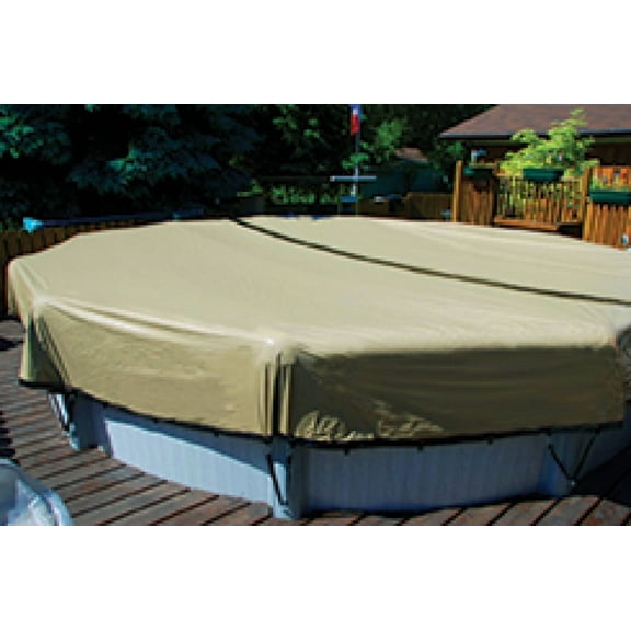 HPI Ultimate 16' x 32' Oval Winter Cover with 4' Overlap for Above Ground Pools