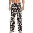 thumbnail image 1 of HPINK-T Bull Terrier Cartoon Dog Men's Pajama Pants Super Soft Sleep Lounge Pants Pjs Bottoms with Pockets, 1 of 7