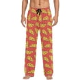 thumbnail image 1 of HPINK-T Cartoon Pizza Red Mens Pajama Pants Lounge Men's Pajama Bottoms Soft Sleep Pants With Pockets, 1 of 9