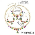 thumbnail image 1 of HPINK-T Christmas Jewelry for Women Christmas Earrings Necklaces Bracelet Jingle Bell Red Green Bulb Jewelry Set Holiday Xmas Earrings for Women, 1 of 7