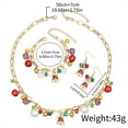 thumbnail image 1 of HPINK-T Christmas Jewelry for Women Christmas Earrings Necklaces Bracelet Jingle Bell Red Green Bulb Jewelry Set Holiday Xmas Earrings for Women, 1 of 7
