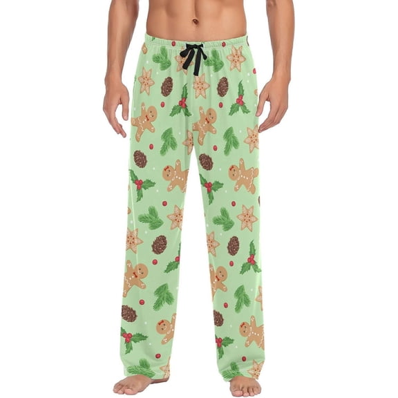 HPINK-T Christmas Mens Sleep Pajama Pants Set Bottoms Merry Christmas Fleece Lounge Sleepwear PJs