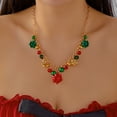 thumbnail image 1 of HPINK-T Christmas Necklace X-Mas Jingle Bell Necklaces Present Bow Pendant Necklace Present for Women, 1 of 12
