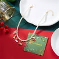thumbnail image 1 of HPINK-T Christmas Necklaces for Women Christmas Tree Pendant Necklace Xmas Jingle Bell Necklaces Santa Claus Stocking Gingerbread Man Necklace Xmas Jewelry Gift, 1 of 6