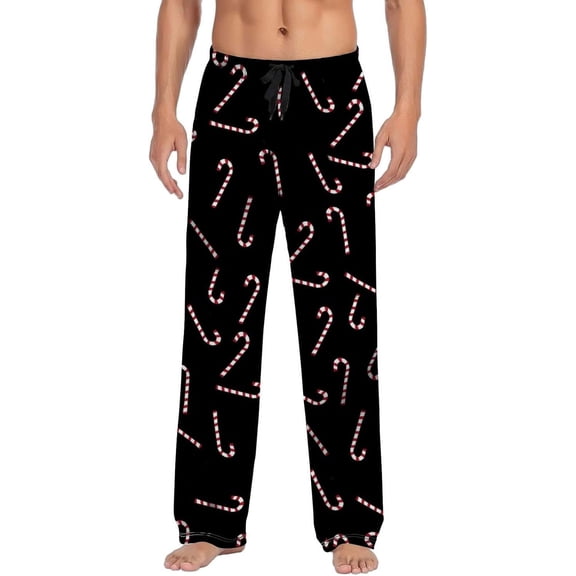 HPINK-T Christmas Pajama Pants for Men Lounge Pants Elastic Waist Xmas Loose Soft Comfortable Print PJ Flannel Bottoms Trousers
