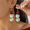 thumbnail image 1 of HPINK-T Christmas Snowman Earrings Snowman Earrings for Women Sterling Silver Winter Christmas Santa Red Hat Dangle Earring Xmas Jewelry Holiday Gift, 1 of 16