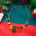 thumbnail image 1 of HPINK-T Colorful Christmas Necklace for Women Trendy Christmas Jewelry Chunky Xmas Ugly Sweater Candy Cane Charms Necklace, 1 of 6
