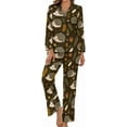 thumbnail image 1 of HPINK-T Cute Hedgehogs Autumn Women's Long-Sleeve Shirt And Full-Length Bottom Pajama Set, 1 of 6