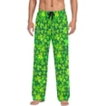 thumbnail image 1 of HPINK-T Green Men's Sleep Pajama Pants St Patrick S Day Clover Sleep Bottoms Pj Lounge Pant Sleepwear, 1 of 13