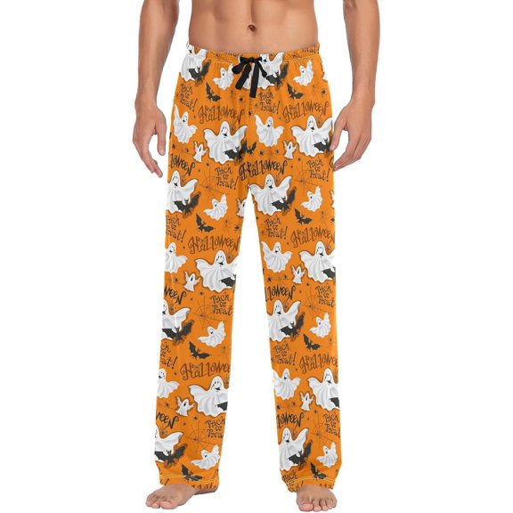 HPINK-T Halloween Bat Ghost Pajama Pants for Men Pajama Bottoms Sleep Lounge Pjs Pants