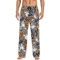 thumbnail image 1 of HPINK-T Halloween Pumpkin Ghost Men's Pajama Pants Soft Comfy Sleep Lounge Pants Pjs Bottoms with Pockets, 1 of 7