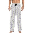 thumbnail image 1 of HPINK-T Lavender Effiel Tower Pajama Pants Mens Lounge Pants Straight-Fit Men Pajama Bottoms with Pockets Drawstring, 1 of 13