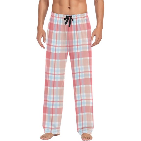 HPINK-T Men's Flannel Pajama Pants Christmas Gnome Snowflakes Sleep Lounge PJ Bottoms Sweatpants S