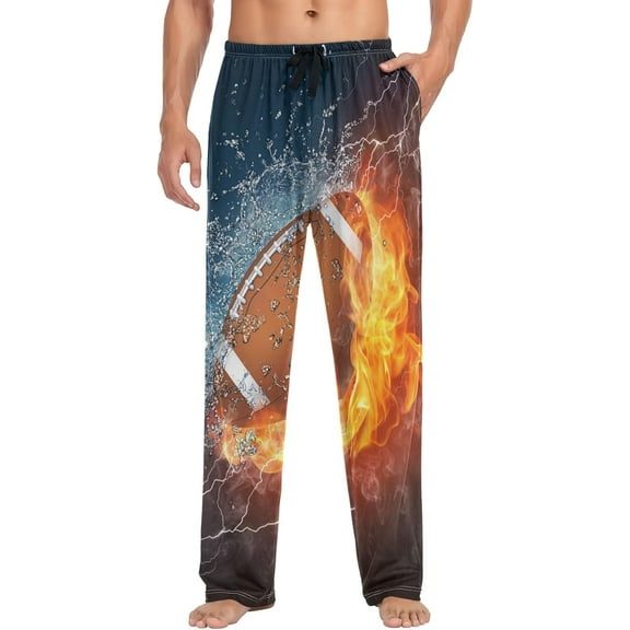 HPINK-T Men's Pajama Pants 100% Cotton Lounge Soft Warm Sleepwear Pants PJ Bottoms Drawstring and Pockets