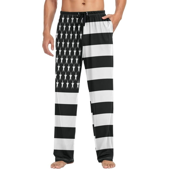 HPINK-T Men's Pajama Pants 100% Cotton Lounge Soft Warm Sleepwear Pants PJ Bottoms Drawstring and Pockets
