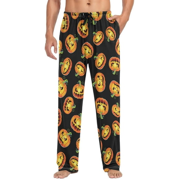 HPINK-T Men's Pajama Pants 100% Cotton Lounge Soft Warm Sleepwear Pants PJ Bottoms Drawstring and Pockets