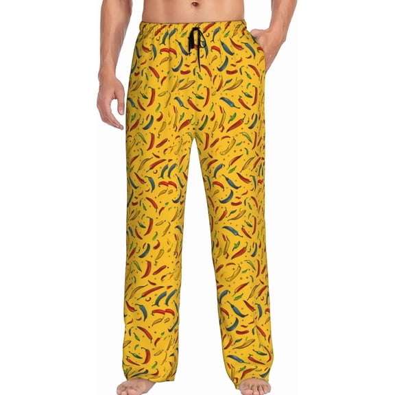HPINK-T Men's Pajama Pants Pjs Bottoms With Pockets Sleep Lounge Pants For Men