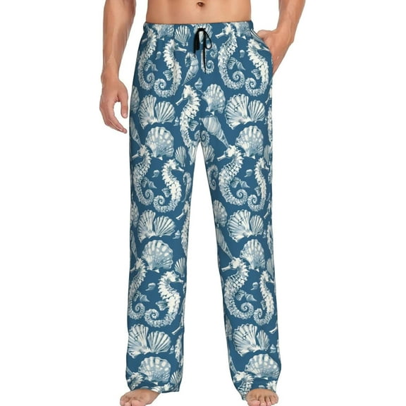 HPINK-T Men's Pajama Pants Pjs Bottoms With Pockets Sleep Lounge Pants For Men