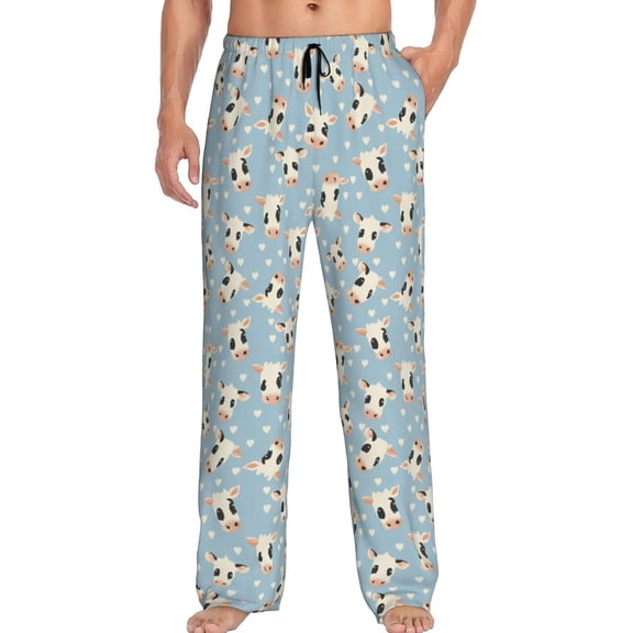 HPINK-T Men's Pajama Pants Pjs Bottoms With Pockets Sleep Lounge Pants For Men
