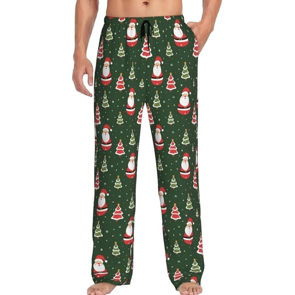 HPINK-T Men's Pajama Pants Pjs Bottoms With Pockets Sleep Lounge Pants For Men