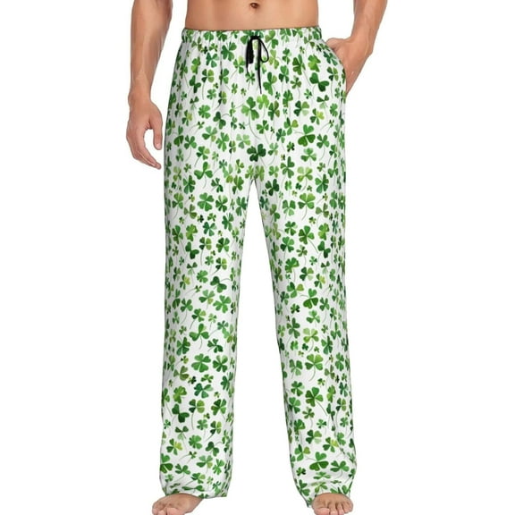 HPINK-T Men's Pajama Pants Pjs Bottoms With Pockets Sleep Lounge Pants For Men