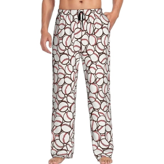 HPINK-T Men's Pajama Pants Pjs Bottoms With Pockets Sleep Lounge Pants For Men