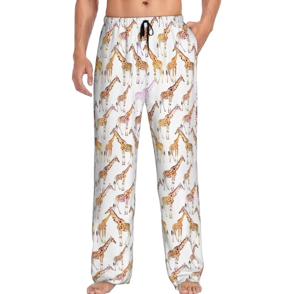 HPINK-T Men's Pajama Pants Pjs Bottoms With Pockets Sleep Lounge Pants For Men