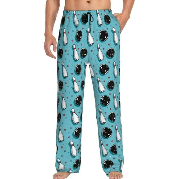 HPINK-T Men's Pajama Pants Pjs Bottoms With Pockets Sleep Lounge Pants For Men