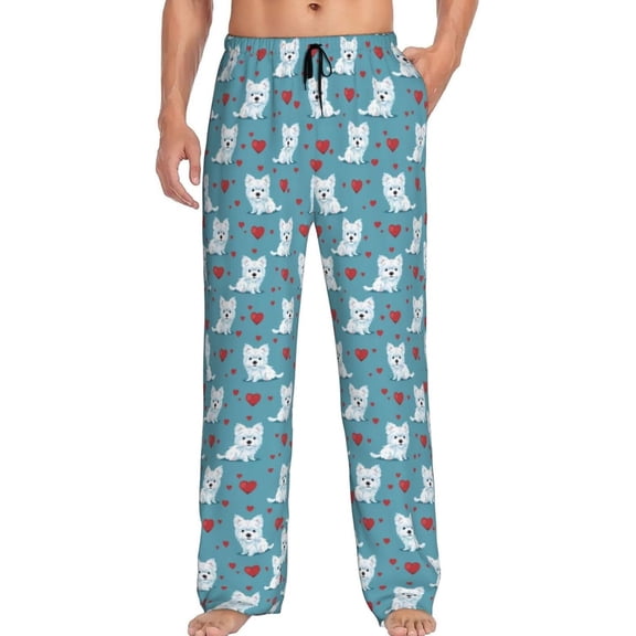 HPINK-T Men's Pajama Pants Pjs Bottoms With Pockets Sleep Lounge Pants For Men