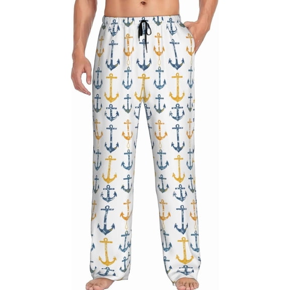 HPINK-T Men's Pajama Pants Pjs Bottoms With Pockets Sleep Lounge Pants For Men
