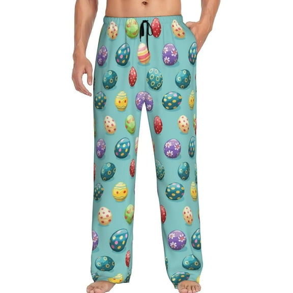 HPINK-T Men's Pajama Pants Pjs Bottoms With Pockets Sleep Lounge Pants For Men
