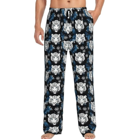 HPINK-T Men's Pajama Pants Pjs Bottoms With Pockets Sleep Lounge Pants For Men