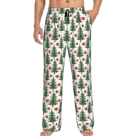 HPINK-T Men's Pajama Pants Pjs Bottoms With Pockets Sleep Lounge Pants For Men