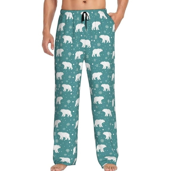 HPINK-T Men's Pajama Pants Pjs Bottoms With Pockets Sleep Lounge Pants For Men