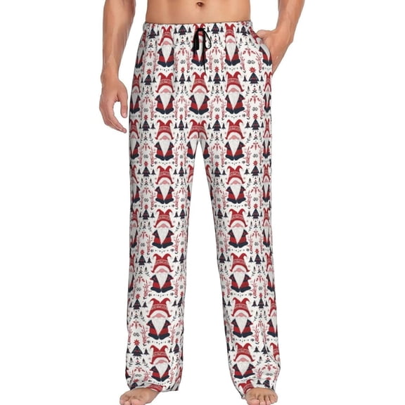 HPINK-T Men's Pajama Pants Pjs Bottoms With Pockets Sleep Lounge Pants For Men