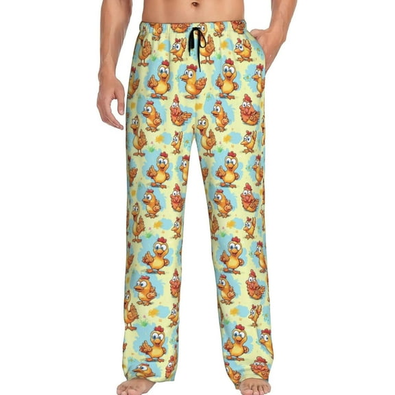 HPINK-T Men's Pajama Pants Pjs Bottoms With Pockets Sleep Lounge Pants For Men