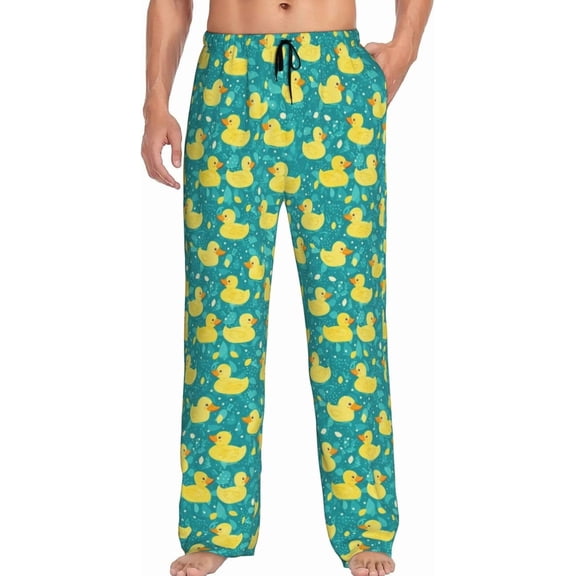 HPINK-T Men's Pajama Pants Pjs Bottoms With Pockets Sleep Lounge Pants For Men