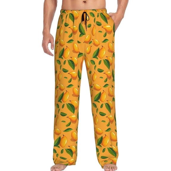HPINK-T Men's Pajama Pants Pjs Bottoms With Pockets Sleep Lounge Pants For Men
