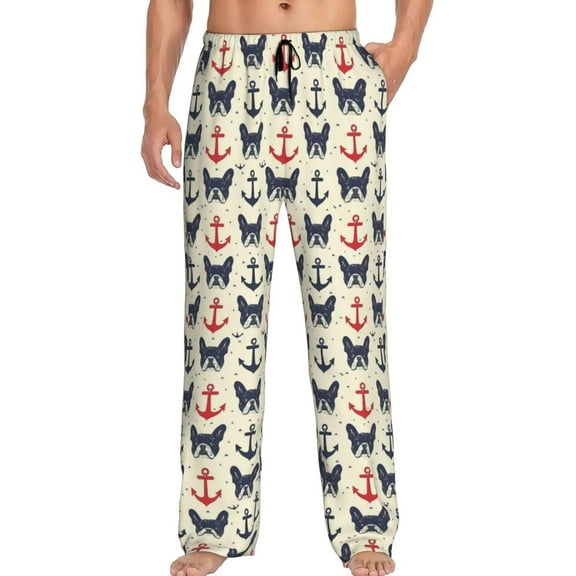 HPINK-T Men's Pajama Pants Pjs Bottoms With Pockets Sleep Lounge Pants For Men