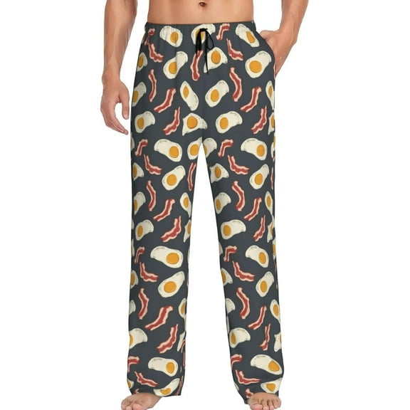 HPINK-T Men's Pajama Pants Pjs Bottoms With Pockets Sleep Lounge Pants For Men