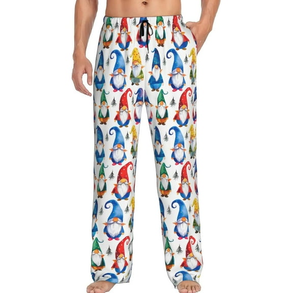 HPINK-T Men's Pajama Pants Pjs Bottoms With Pockets Sleep Lounge Pants For Men