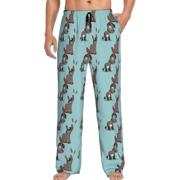 HPINK-T Men's Pajama Pants Pjs Bottoms With Pockets Sleep Lounge Pants For Men