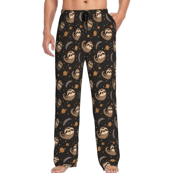 HPINK-T Men's Pajama Pants Pjs Bottoms With Pockets Sleep Lounge Pants For Men
