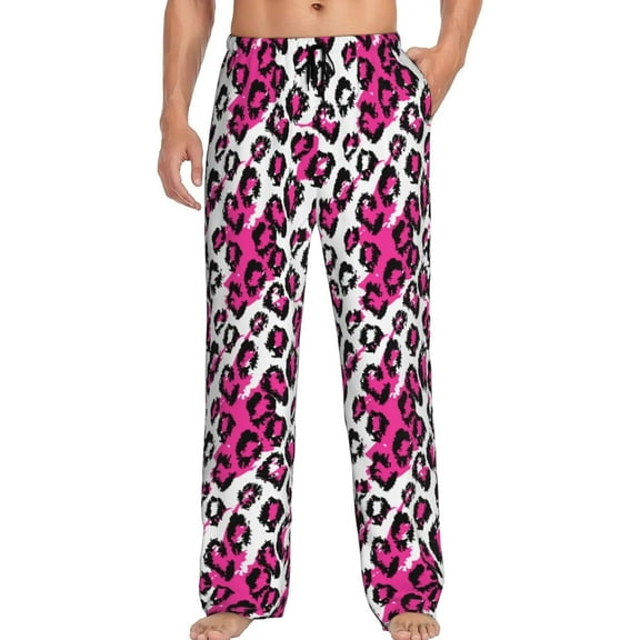 HPINK-T Men's Pajama Pants Pjs Bottoms With Pockets Sleep Lounge Pants For Men
